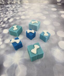 קישוט לעוגה מתנות קוקטייל תכלת מבצק סוכר אכיל