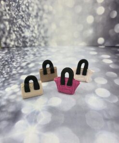 קישוט לעוגה תיקים מיני תלת מיימד מבצק סוכר אכיל